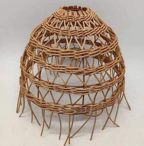 Abat-jour rond en rotin artisanal, tressé à la main, pour suspension, style bohème naturel, décoration de plafond pour la maison, vente en gros Vietnam - Product Image 4