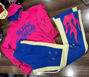 Sweat à capuche délavé à l'acide 450 g/m² en molleton bouclette vierge avec effet vieilli et doublure gaufrée pour homme - Product Image 3