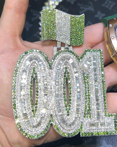 Colgante de Letra Inicial Personalizada con Dijes de Letras Personalizadas, Joyería Hip Hop, Regalo, Bicolor, con Moissanita de Plata Esterlina - Product Image 1