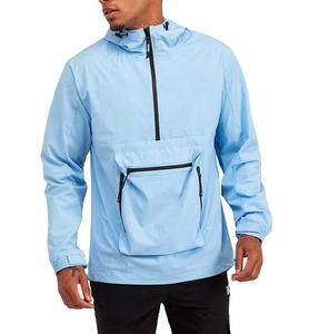 Chaqueta Ligera Personalizada 2025, Talla Grande, con Bolsillo Delantero, Chaqueta Cortavientos Azul Personalizada, Chaqueta de Media Cremallera para Hombre - Product Image 5