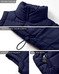 Chaleco acolchado recortado personalizado para mujer con diseño único Ropa exterior impermeable Muestra gratis - Product Image 6