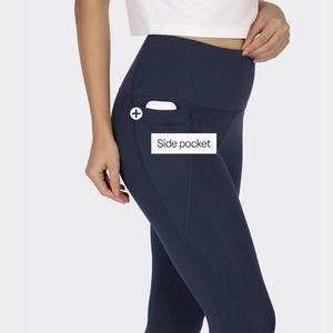 2026 Custom High Waisted Sports Workout Yoga Pants <b>Leggings</b> for Women Soft Polyester Gym Fitness <b>Leggings</b> <b>With</b> <b>Pocket</b> - Product Image 1