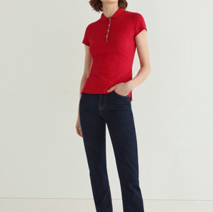 Camisetas tipo polo de tela ligera y flexible para mujer, fáciles de usar, ropa diaria, camisetas tipo polo para mujer - Product Image 2