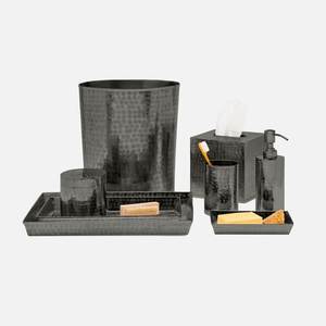 Minimalist Black Metal <b>Bathroom</b> <b>Accessory</b> <b>Set</b> Six Piece Rectangle Easy To Clean For <b>Bathroom</b> - Product Image 1