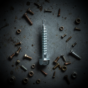 Vis autotaraudeuse à tête hexagonale, finition galvanisée, acier au carbone classe 4.8 et 6.8, filetage grossier - Product Image 1