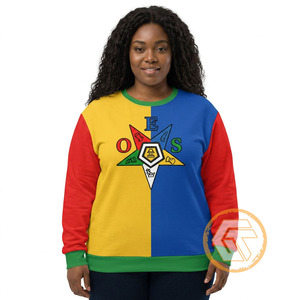 Sudadera Casual de Felpa con Cuello Redondo para Mujer, Marca OES Sister, Manga Larga, Tejido de Algodón, Diseño Frontal con Letras Bordadas - Product Image 4