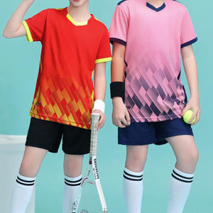Ensemble uniforme de <span class=keywords><strong>tennis</strong></span> personnalisé pour enfants – T-shirt et short de sport pour garçons et filles – <span class=keywords><strong>Tenue</strong></span> d'entraînement de badminton pour jeunes – Séchage rapide – Nouveauté 2026 - Product Image 2