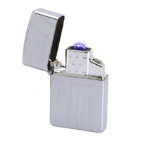 Briquet électronique portable en métal avec design USB Type-C rechargeable pour fumer des cigarettes, barbecue en plein air, usage extérieur