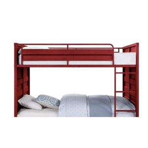 Lit superposé en métal rouge Cargo Full/Full Metal avec finition rouge Cargo, lits en métal élégants et durables - Product Image 5