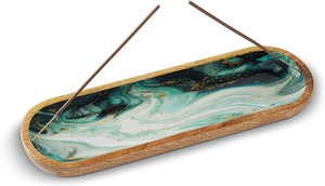 Natural Wood Boat Shape <b>Incense</b> <b>Holder</b> and Ash Catcher Minimalist Meditation Rectangular Design <b>Incense</b> <b>Holders</b> - Product Image 4