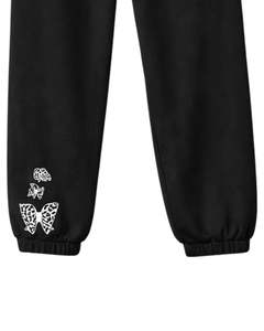 Black Leopard Bow Printed <b>Hoodie</b> & <b>Jogger</b> Pants Set Women Fleece Pullover Sweatshirt With <b>Matching</b> Trousers Casual Winter Outfit - Product Image 6