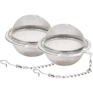 2pcs 2.1 Inch Stainless Steel Tea Ball Infuser <b>Strainers</b> <b>Mesh</b> Tea <b>Strainers</b> with Filters for Tea - Product Image 1