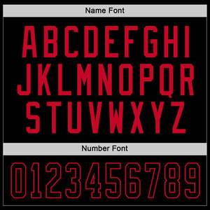 Custom <b>Black</b> Red Ice Hockey Jersey Team Uniform With Name Number <b>Long</b> <b>Sleeve</b> Sports Shirt - Product Image 3