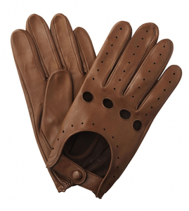 Gants de conduite en cuir PU marron pour homme, doublure en soie unisexe, extensibles, compatibles écran tactile, personnalisables, résistants aux éclaboussures de métal fondu - Product Image 5