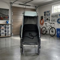 Remorque de vélo pour animaux de compagnie KS-6200, pliable, cadre en aluminium léger, design léger, résistant à l'eau 600D, suspension indépendante