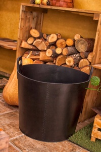 <b>Storage</b> <b>Bag</b> Basket, Handmade <b>Storage</b> Bin, Home Decor, Catch All Basket, Leather Organizer, LWH-0114 - Product Image 5