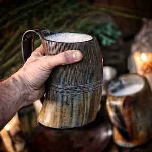 Taza de Cuerno de Búfalo Natural de Diseño Único, la Mejor Calidad, Ideal para Fiestas, Wicca, Paganismo, Café, Cerveza, Tazas de Cuerno Natural - Product Image 5