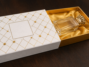ชุดของขวัญน้ำหอมพรีเมียม UDIMISK Luxury Golden Crown ขวดแก้วพิมพ์ลาย UV ทำมืออย่างประณีต กล่องของขวัญบุผ้าซาติน - Product Image 4
