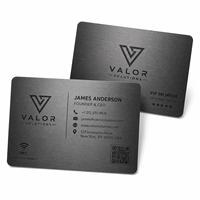 Carte NFC personnalisée en métal avec logo, code QR, carte de visite en acier inoxydable, vente en gros OEM