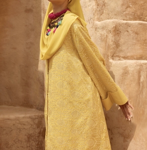 Wholesale Modest Dubai Beaded <b>Sequined</b> Long Sleeve Abaya Muslim Traditional Handmade Wedding Women Polyester Breathable V Neck - Product Image 4