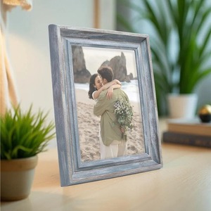 Rustic Wood Photo <b>Frame</b> Rectangular Tabletop Decor Vertical Gray Finish Handmade <b>Frame</b> - Product Image 1