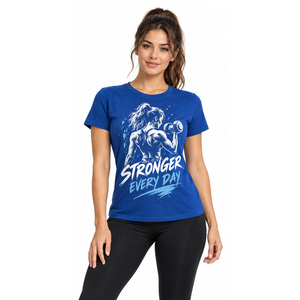 <b>Ladies</b> Gym T Shirts 100% Cotton Custom Fitness Workout <b>Tops</b> Wholesale OEM ODM Private Label Activewear Supplier <b>for</b> Women Export - Product Image 1
