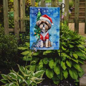 ธงตกแต่งสวนคริสต์มาสของ Shih Tzu ธงกล่องจดหมายหลากสีและงานศิลปะสำหรับสนามและสนามหญ้าสำหรับเตียงดอกไม้ - Product Image 2