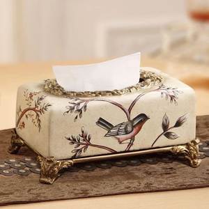 Boîte à mouchoirs et support de rangement classiques en os incrusté, faits à la main, pour la cuisine, la salle à manger et la maison, en provenance d'Inde par Arif Handicrafts - Product Image 1