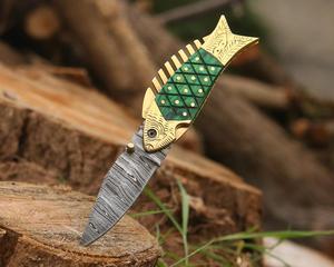 Nordic Forge Damascus Steel <b>Folding</b> <b>Knife</b> Leather Sheath Pakka Wood Handle Handmade Pocket EDC Hunting Camping <b>knife</b> OEM ODM - Product Image 3