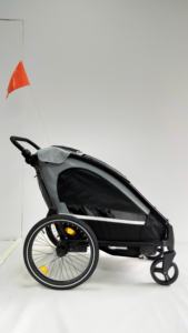 Remolques de Bicicleta para Niños de Aleación de Aluminio con Suspensión Independiente, Llantas de 20 Pulgadas, Enganche de Liberación Rápida y Carga Máxima de 35 kg - Product Image 5