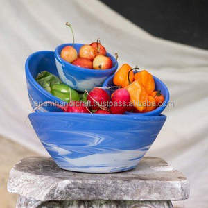 Haute qualité personnalisé fabriqué à la main haute-poli résine bol corne ustensiles de cuisine servant soupe bol sculpté Technique - Product Image 1