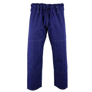 Kimono de judo bleu pour homme 100 % coton respirant coupe classique tenue d'arts martiaux adulte une pièce teint uni en stock - Product Image 3