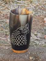 Mug en corne de buffle de style américain fait à la main |   Gobelet Écologique Anti-Fuite pour Bière, Vin et Miel |   Emballage personnalisé Cadeau d'entreprise