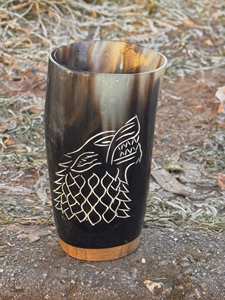 Taza de cuerno de búfalo hecha a mano estilo americano |   Vaso Ecológico a Prueba de Fugas para Cerveza, Vino y Hidromiel |   Regalo Empresarial con Empaque Personalizado - Product Image 5