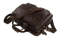 Custom Leather <b>Briefcase</b> for Men Luxury Multi Pocket Laptop Bag Durable Office Work Messenger Bag with Custom Logo - Product Image 6