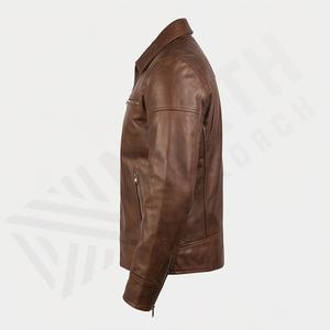 Chaquetas de Cuero Estilo Motero para Hombre, Cuello Camisero, Puños Abiertos, Personalizables, Piel de Oveja, Equipo de Seguridad, Color Personalizado - Product Image 3