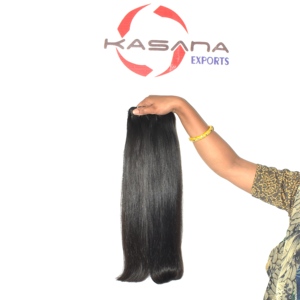 ผมอินเดียพรีเมียมแบบ Double Drawn Remy  ความหนาแน่นเต็ม  แบบตรงธรรมชาติ  ต่อผมแบบ Double Weft คุณภาพขายส่ง - Product Image 3