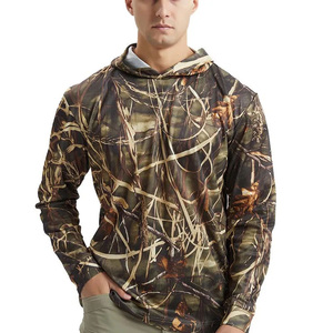 Wholesale Men's Camouflage Long Sleeve Fishing Shirt UPF 50 Quick Dry Pullover Hoodie Outdoor Wear - Product Image 2