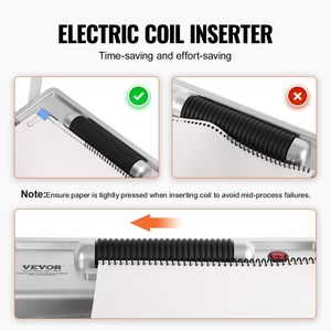 เครื่องเข้าเล่มแบบสันห่วงลวด 46 รู รุ่นแมนนวล ใช้ไฟฟ้า สำหรับเข้าเล่มเอกสารได้ 500 แผ่น พร้อมห่วงลวดขนาด 5/1 จำนวน 100 ชิ้น สำหรับเข้าเล่มหนังสือ - Product Image 4