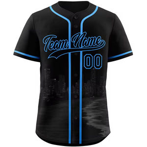 Camisetas de Béisbol Personalizadas para Hombre, Estilo Urbano, Transpirables, Tallas Grandes, Estampadas, Personalizadas, para Softbol, Cuello en V - Product Image 1