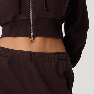 Design décontracté à manches longues / Modèle économique 2026 / Modèle court avec fermeture éclair pour femme avec logo personnalisé - Product Image 4