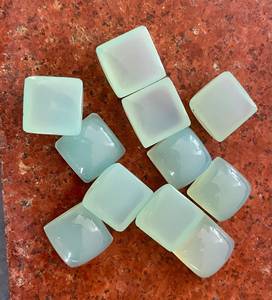 Calcedonia Aqua Cuadrada Natural, Labradorita, Piedras Preciosas Calibradas, Cabujones de Fondo Plano, Compra en Línea al por Mayor Directo de Fábrica - Product Image 5