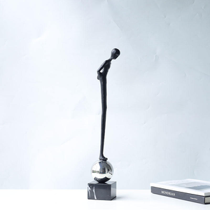 Statues Art Déco en Alliage d'Aluminium Coulé, Sculptures Humaines de Table pour Accents Artisanaux – Vente en Gros - Product Image 6