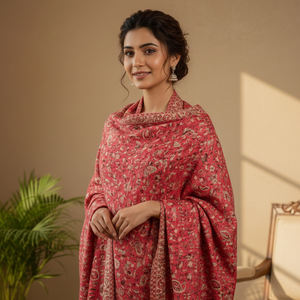 Elegante Chal de Lana Kullu para Mujer con Patrones Clásicos Tradicionales, Textura Suave y Comodidad Invernal - Product Image 6