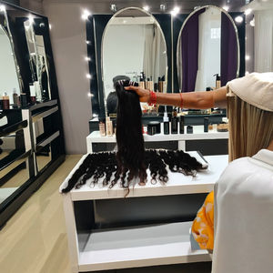 Sin procesar, suave y sedoso, Remy, cabello humano virgen indio a granel, cabello humano a granel, sin derramamiento de cabello de trama - Product Image 1