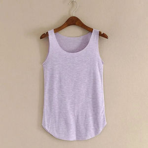 Solid Pink White <b>Red</b> Tank top Women 100%Cotton fabric Tank top Workout Running Sports Bra Fitness USA Size Women For Tank Top - Product Image 1