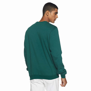 เสื้อสเวตเชิ้ตคอกลมทรงปกติสำหรับผู้ชาย สีพื้น ผ้าฟลีซ แขนยาว ผ้าฝ้ายถัก 100% สไตล์ลำลอง สำหรับฤดูใบไม้ร่วง - Product Image 4