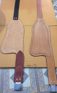 Nouvelles paire de fenders en cuir véritable de qualité supérieure à 100 %, diverses couleurs, remplacement pour selle de cheval western adulte - Product Image 3