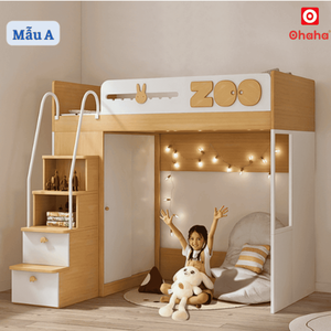 Cama litera inteligente Ohaha con armario y estantes decorativos - GTTM028 - Product Image 3