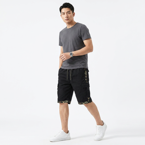 Shorts cargo pour homme Power, avec empiècements latéraux camouflage, taille à cordon de serrage, respirants, décontractés, style Bermuda - Product Image 5